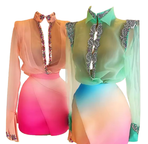 Donna Blouse and Skirt Set
