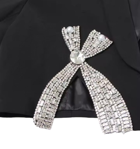 Nora Cropped Tuxedo Jacket