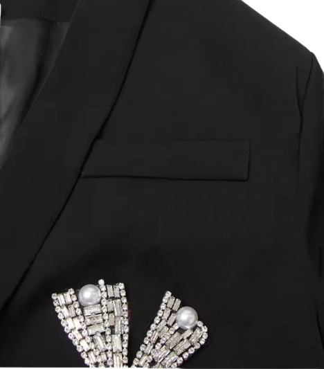 Nora Cropped Tuxedo Jacket